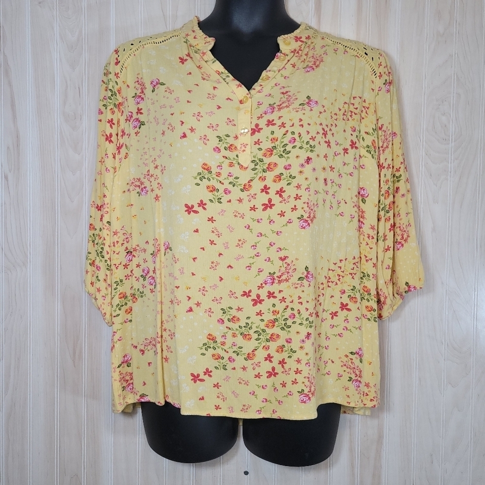 Floral Yellow Women's Top
